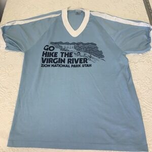 Zion National Park Utah Hike Virgin River Vintage 1980's‎ Single Stitch USA XL
